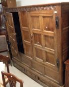 A 19th Century oak cupboard,