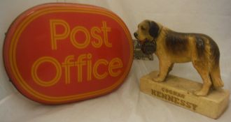 A plastic Post Office wall hanging sign,