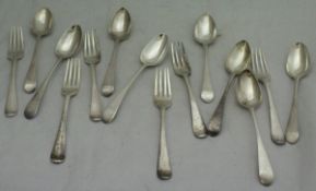 A set of six George III silver dessert forks (London 1808 by James Ede & Alexander Hewit),