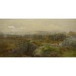 CHARLES E BRITTAN "Cornish hills from Dartmoor", watercolour on paper,