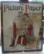 An enamel advertising sign "The Picture Paper for Everybody" by E Co Ld B'ham