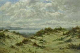 BENJAMIN WILLIAMS LEADER (1831-1923) "Aberdovey beach, looking out from the dunes across the sea,