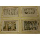 AFTER R ACKERMANN (Publisher) "Furniture designs", a set of four framed as one,