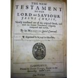 A 17th Century volume of The Bible including the Old and New Testaments,