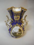 A 19th Century Coalport type baluster shaped vase,