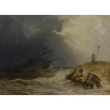 ATTRIBUTED TO CAPTAIN HENRY EDWARD BUNBURY (1778-1860) "Sailors coming ashore from a wreck",