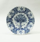 An 18th Century Delft blue and white charger,
