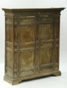 A late 17th / early 18th Century walnut kas or armoire,