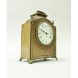 A 19th Century mahogany cased mantle clock, retailed by Manoah Rhodes & Sons Ltd of Bradford,