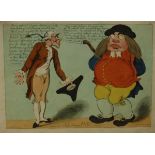 AFTER RICHARD NEWTON (1777-1798) "Soliciting a vote", engraving, hand coloured, published by T Tegg,