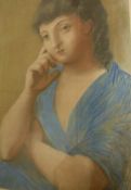 AFTER PABLO RUIZ PICASSO (1881-1973) "La Femme en bleu", colour photolithographic print,