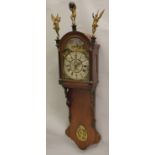 An 18th or early 19th Century "Amsterdam" drop dial wall clock,