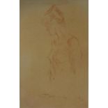 ROY PETLEY (1951-) "Nude head and torso study", red chalk signed and dated '93 lower right, 38.