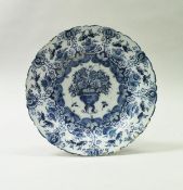 An 18th Century Delft blue and white charger,