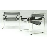 A pair of modern Wassily chairs (model B3),