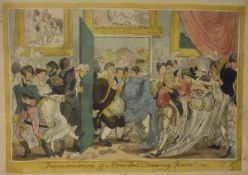 AFTER GEORGE CRUIKSHANK (1792-1878) "Inconveniences of a crowded drawing room",