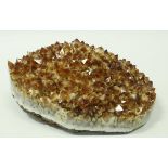 A Rio Grande Do Sul, Brazil citrine (burnt amethyst) crystal group,