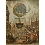 AFTER JAMES GILLRAY (1756-1815) "Tentanda via est qua me quoque possim the Pope in a balloon",