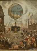 AFTER JAMES GILLRAY (1756-1815) "Tentanda via est qua me quoque possim the Pope in a balloon",