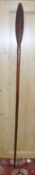 An early 20th Century Polynesian hardwood ceremonial spear of plain form