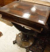 An early 19th Century rosewood work table,