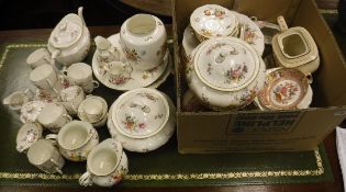 A collection of Royal Crown Derby "Derby Posies" dinner and tea wares plus other assorted china
