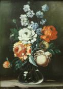 FREDERICK VICTOR BAILEY "Flowers in a vase", oil on board,
