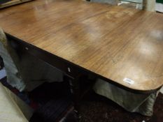 A 19th Century mahogany Pembroke type drop-leaf extending dining table with centre leaf raised on