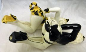 A Foxfield 1984 novelty "French maid" teapot,