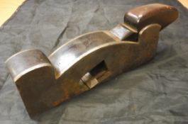 An iron shoulder plane by H Slater of Clerkenwell of London