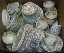 A Minton "Haddon Hall" pattern part tea set,