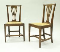 A set of eight 19th Century Provincial oak dining chairs,