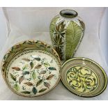 Five items of Glyn Colledge wares to include vase,