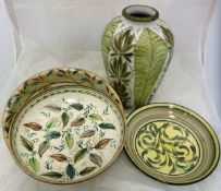 Five items of Glyn Colledge wares to include vase,