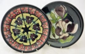 Two modern Moorcroft plates CONDITION REPORTS Crazing to both plates,