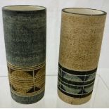 Two Troika vases, one by Linda Hazell (early 1970's),