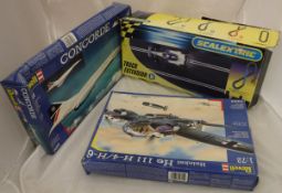 A large collection of assorted children's toys to include Scalextric, Revell aeroplanes, toys,