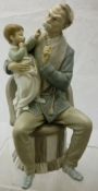 A Lladro figurine of "Grandfather and child", model No.