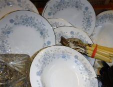 A collection of Wedgwood "Belle Fleur" pattern dinner wares, six place setting,