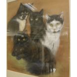 MARJORIE COX "Squeak, Cecily, Bubble and Seenibean" pastel,