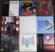 A box of LP records to include Phil Collins "Face Value", Billy Joel "An Innocent Man",