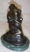 AFTER BRUNO ZACH "The Hugger", an erotic bronze,