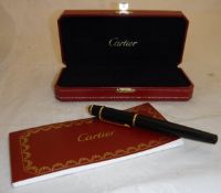 A Cartier Diablo rollerball pen in presentation case