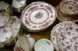 A box of assorted vintage china wares,