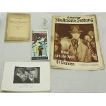 Assorted ephemera and literature relating to a 1938 trip to Germany by Alicia Wilson and her aunt,