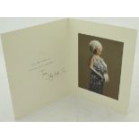A Queen Mother Christmas card for 1965, signed CONDITION REPORTS Pages are yellowing,