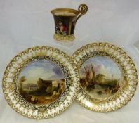 A 19th Century Copeland and Garrett cabinet plate,