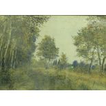 JOHN HENRY BOEL (1853-1922) "Woodland Scene", watercolour,