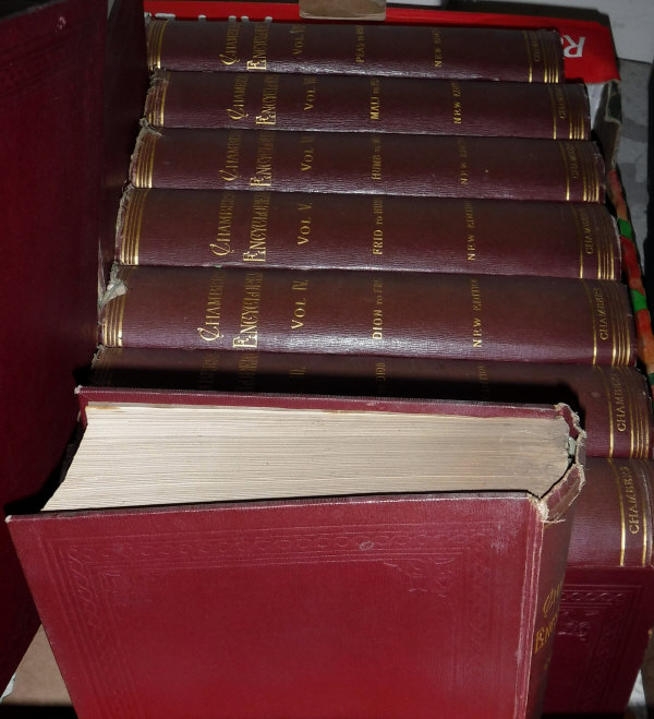 Ten volumes of CHAMBERS "Encyclopedia New Edition"