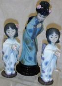 A Lladro figurine of "A geisha",